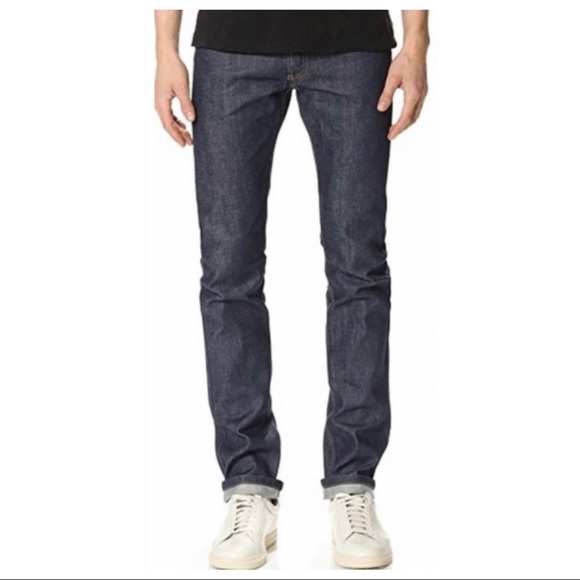 A.P.C. New Cure H Jean Tres Etroit Dark Wash Super Slim Raw Japanese Denim - Picture 2 of 12